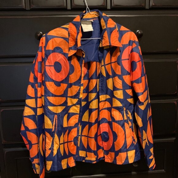 VINTAGE 1970S CBC GEM LOGO JACKET PIZZA CREW NEWS REPORTER WINDBREAKER SIZE M - Picture 2 of 8